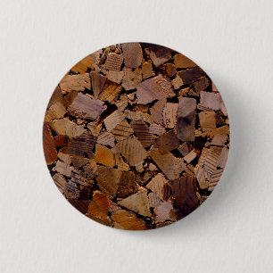 Firewood rustic cabin wood grain tree 2 inch round button