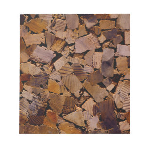 Firewood rustic cabin wood grain tree bark pattern notepad