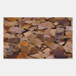 Firewood rustic cabin wood grain tree bark pattern sticker