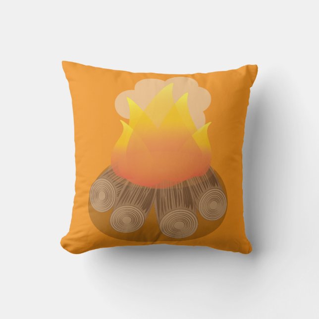 Firewoods Throw Pillow (Front)
