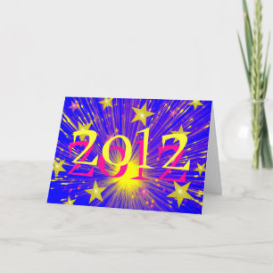 Firework '2012' greetings card
