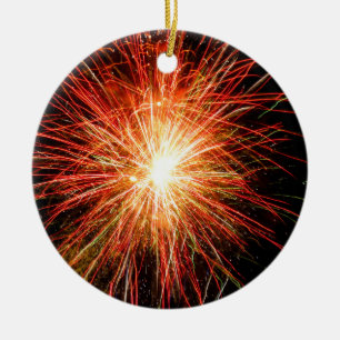 Firework 22 ceramic ornament