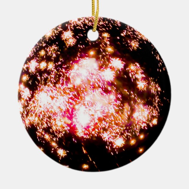 Firework 31 ceramic ornament (Front)