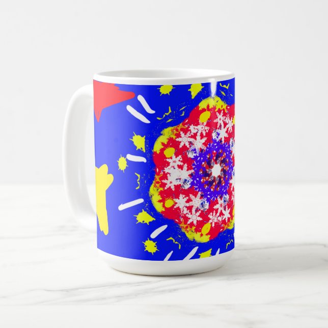 Firework 4th July style Coffee Mug (Front Left)