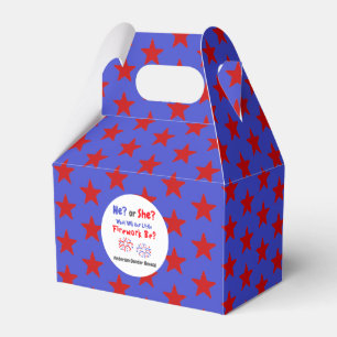 Firework American Gender Reveal Favor Box