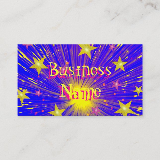 Firework business card template (Front)