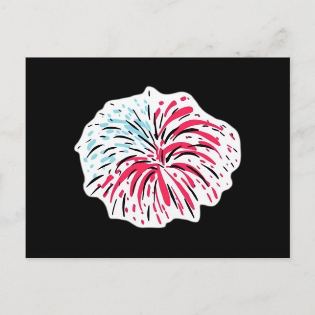 Firework Classic Holiday Postcard (Front)