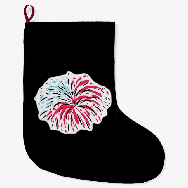Firework Classic Large Christmas Stocking (Front)