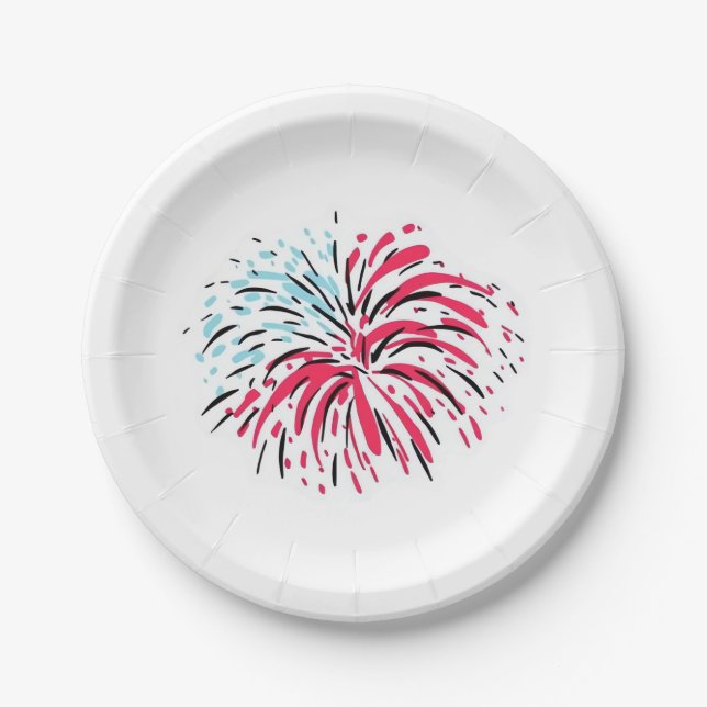 Firework Classic Paper Plate (Front)