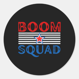 Firework Director Funny 4th Of July Boom Squad. 1  Classic Round Sticker