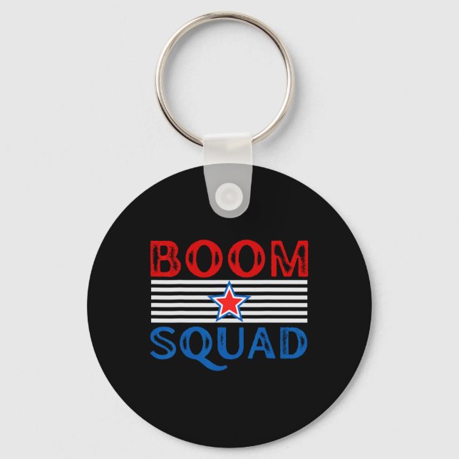 Firework Director Funny 4th Of July Boom Squad. 1  Keychain (Front)