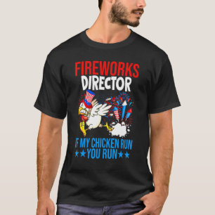 Firework Director Happy 4th Of July American Flag T-Shirt