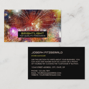 Firework Display, Fireworks Sales Business Card
