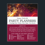 Firework Display, Party Event Planner Advertising Flyer<br><div class="desc">Firework Display,  Party Event Planner Advertising Flyer by The Business Card Store.</div>