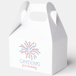 Firework Fourth of July Birthday Favor Box