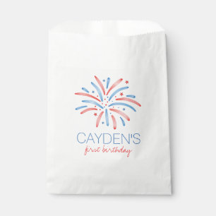 Firework Fourth of July Birthday Favour Bag