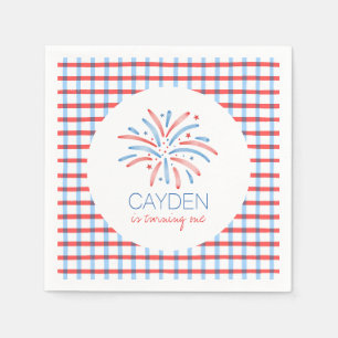 Firework Fourth of July Birthday Napkin