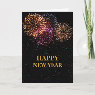Firework New Year Eve Greeting Card