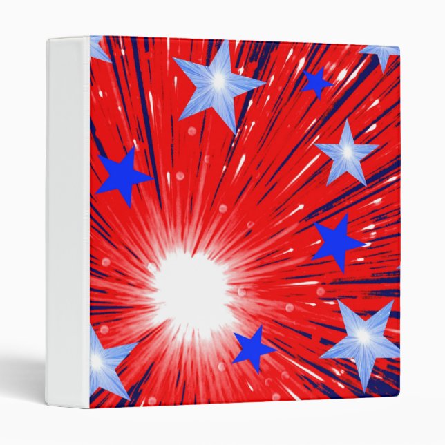 Firework Red White Blue binder white (Front/Spine)