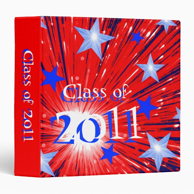 Firework Red White Blue 'Class of 2011' binder (Front/Spine)