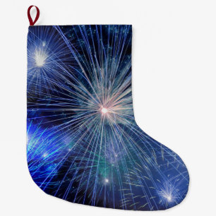 Firework Rockets Large Christmas Stocking