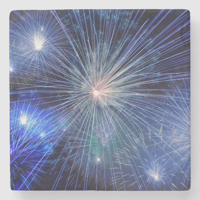 Firework Rockets Stone Coaster (Front)