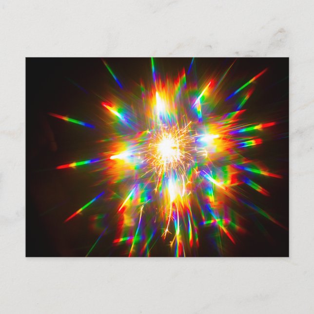 Firework Through 3D Glasses 1  Postcard (Front)
