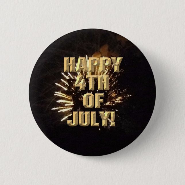 Fireworks 10 4th of July button (Front)