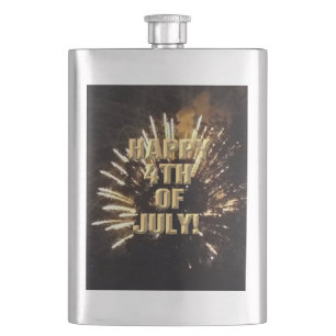 Fireworks 10 4th of July stainless steel flask