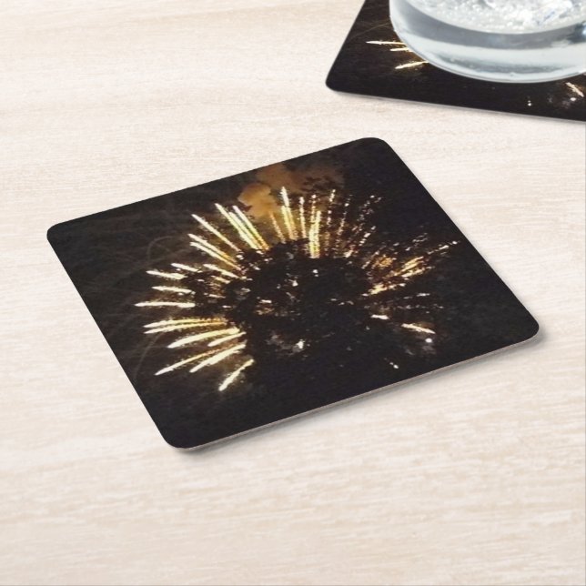 Fireworks 10 paper coasters (Angled)