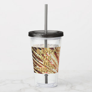 Fireworks 11 4th of July acrylic tumbler