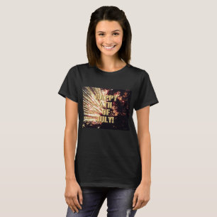 Fireworks 11 4th of July women black shirt