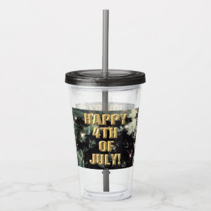 Fireworks 13 4th of July acrylic tumbler