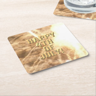 Fireworks 15 4th of July paper coasters
