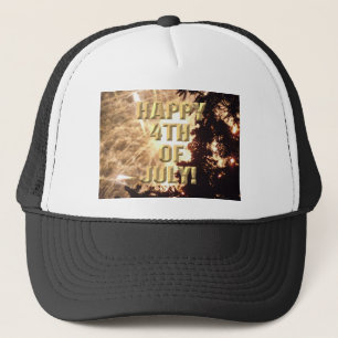Fireworks 15 4th of July trucker hat