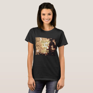 Fireworks 15 4th of July women black shirt