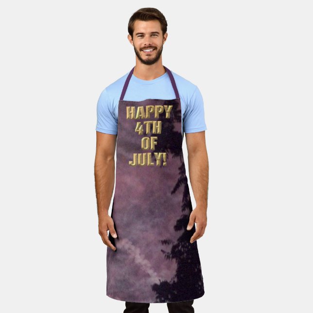Fireworks 16 4th of July chef apron (Worn)