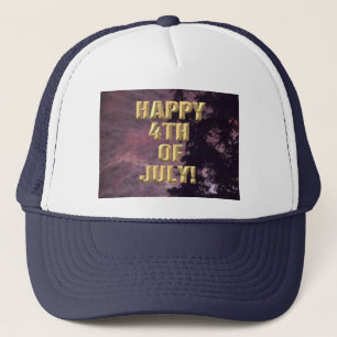 Fireworks 16 4th of July navy trucker hat