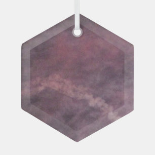 Fireworks 16 glass hexagon ornament