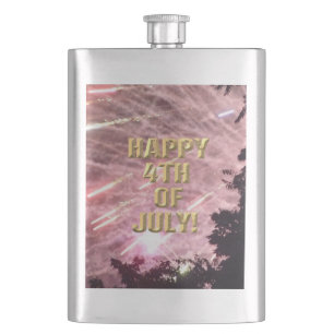 Fireworks 17 4 juillet fiole en acier inoxydable