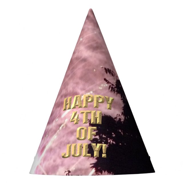 Fireworks 17 4th of July party hat (Front)