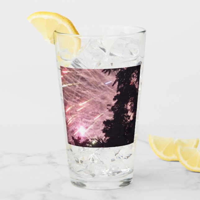 Fireworks 17 Collins glass tumbler (Front Ice)