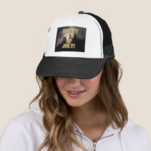 Fireworks 18 4th of July trucker hat