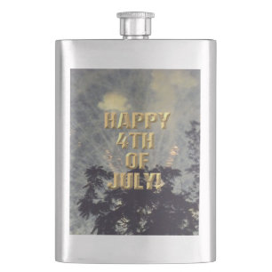 Fireworks 19 4th of July stainless steel flask