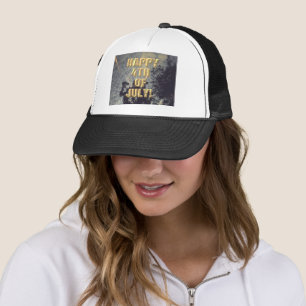 Fireworks 19 4th of July trucker hat