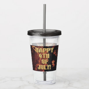 Fireworks 20 4th of July acrylic tumbler