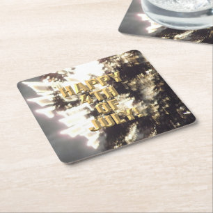 Fireworks 2 4th of July paper coasters