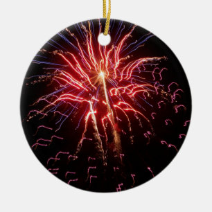 Fireworks 2 ceramic ornament