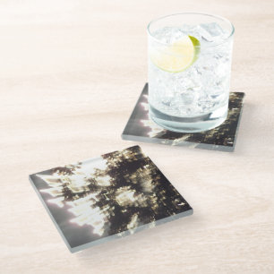 Fireworks 2 glass coaster