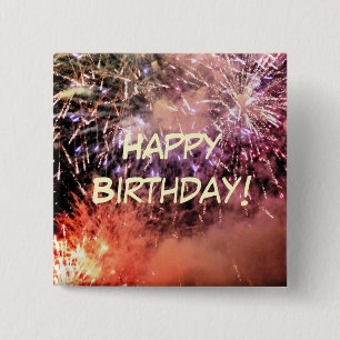 FIREWORKS 2 INCH SQUARE BUTTON